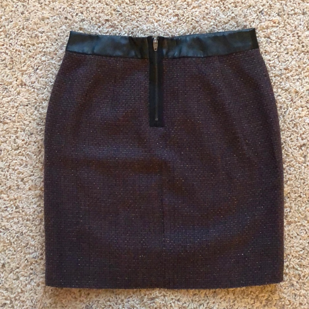 Tweed & Leather DKNY Pencil Skirt
